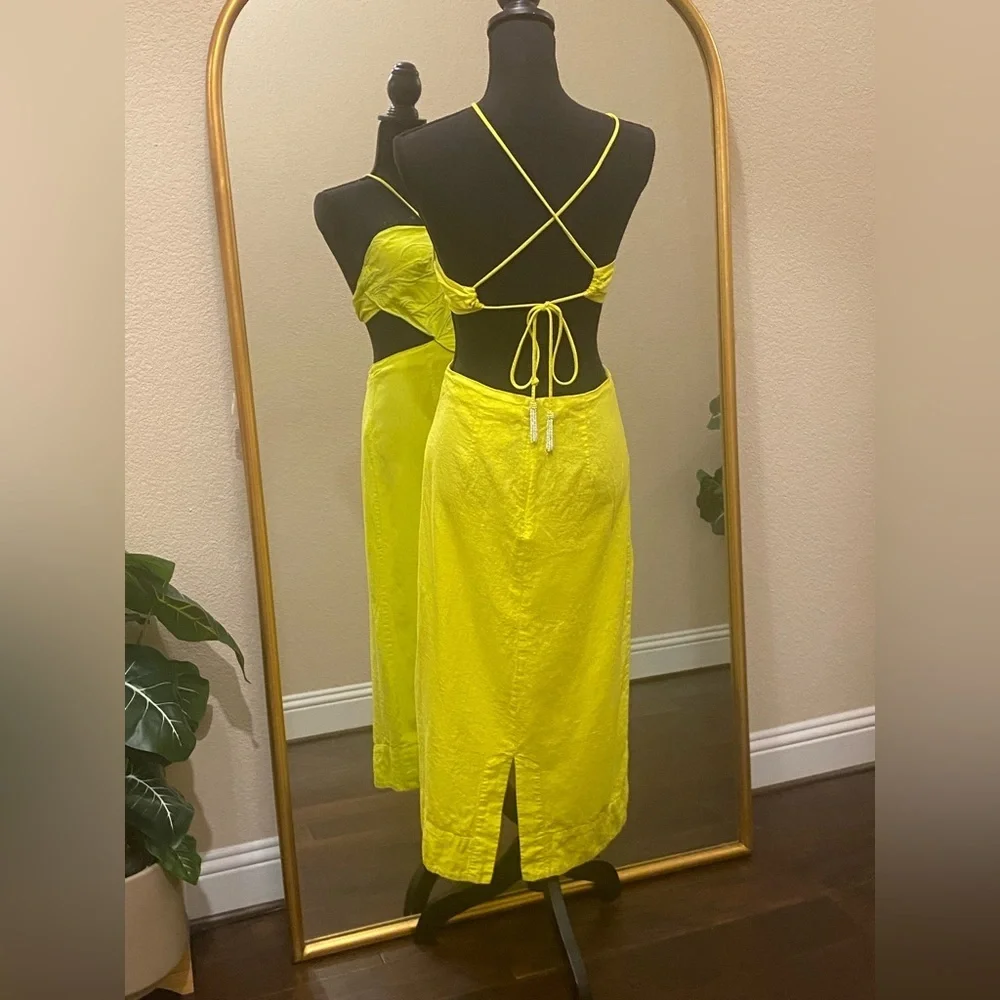 FARM Rio Yellow Backless Dress - Picture 8 of 14